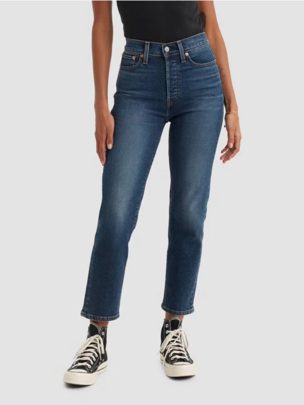 Levi's® High-Rise Wedgie Straight Cropped Jeans - Indigo Here We go 24x 28